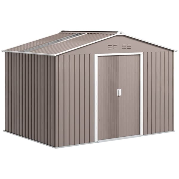 Rootz Metal Tool Shed - Bicycle Shed - Garden Storage - Ventilation Windows - Gliddörrar - 277 x 195 x 192 cm