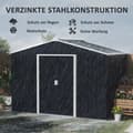 Miniatyrbild 5 av 10: Rootz Metal Tool Shed - Bicycle Shed - Garden Equipment House - Weatherproof & Ventilated - 277 x 195 x 192 cm