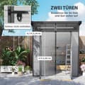 Miniatyrbild 7 av 10: Rootz Garden Shed Bike Shelter - Tool Storage - Låsbara dörrar - Hållbar och väderbeständig - 1,9 m x 1,9 m x 2,15 m