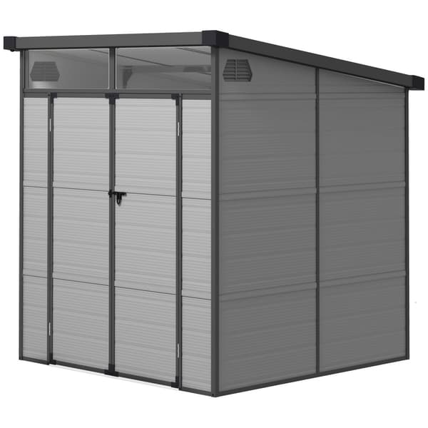 Rootz Garden Shed Bike Shelter - Tool Storage - Låsbara dörrar - Hållbar och väderbeständig - 1,9 m x 1,9 m x 2,15 m
