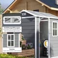 Miniatyrbillede 5 af 10: Rootz Garden House - Værktøjsskur - Opbevaring af udendørs udstyr - Vejrbestandig og låsbar - 186 cm x 130 cm x 199 cm