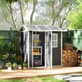 Miniatyrbillede 2 af 10: Rootz Garden House - Værktøjsskur - Opbevaring af udendørs udstyr - Vejrbestandig og låsbar - 186 cm x 130 cm x 199 cm
