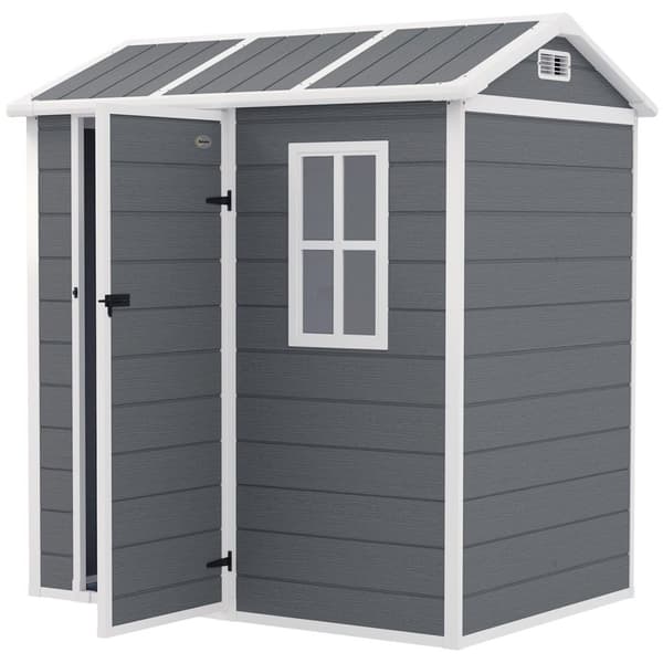 Rootz Garden House - Værktøjsskur - Opbevaring af udendørs udstyr - Vejrbestandig og låsbar - 186 cm x 130 cm x 199 cm