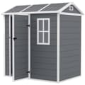 Miniatyrbillede 1 af 10: Rootz Garden House - Værktøjsskur - Opbevaring af udendørs udstyr - Vejrbestandig og låsbar - 186 cm x 130 cm x 199 cm