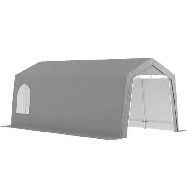 Rootz 3x6m Vandtæt haveskur - Opbevaringstelt - Udendørs husly - UV -resistent - Galvaniseret metalramme - 300x597x257cm