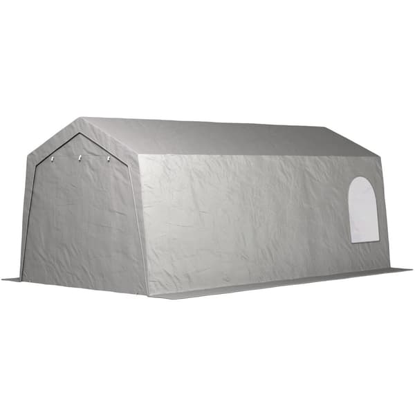 Rootz 3x6m Vandtæt haveskur - Opbevaringstelt - Udendørs husly - UV -resistent - Galvaniseret metalramme - 300x597x257cm