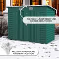 Miniatyrbild 7 av 10: Rootz Steel Garden Tool Shed - Lagringshus - Utrustningshus - Säker lagring - 249B x 121T x 166/183H CM