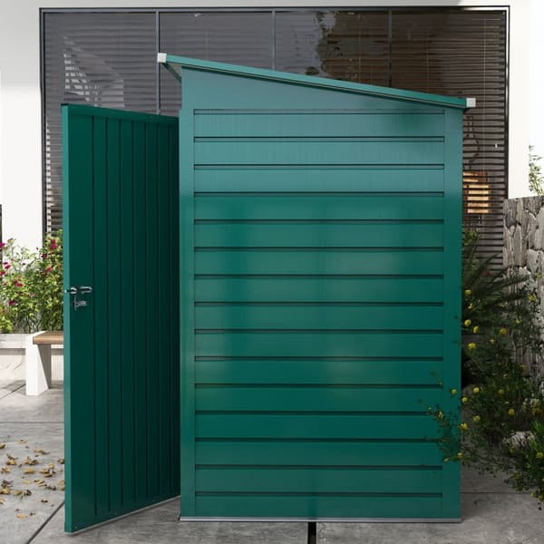 Rootz Steel Garden Tool Shed - Lagringshus - Utrustningshus - Säker lagring - 249B x 121T x 166/183H CM