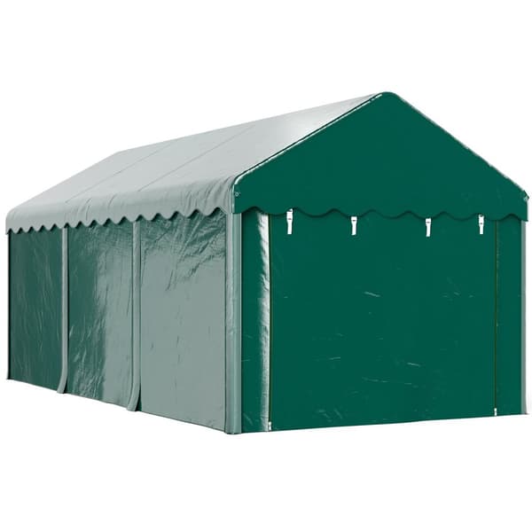 Rootz Garage Tent Carport - Fordonsskydd - Båtlagring - UV -resistent - 594 cm x 300 cm x 280 cm