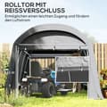 Pikkukuva 5 / 10: Rootz Garden Storage Telt - Työkaluteltta - Asennettu autotalli - UV -resistentti - 300L x 450b x 230h cm - harmaa
