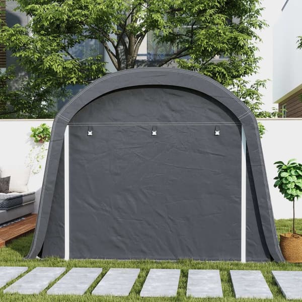 Rootz Garden Storage Telt - Työkaluteltta - Asennettu autotalli - UV -resistentti - 300L x 450b x 230h cm - harmaa