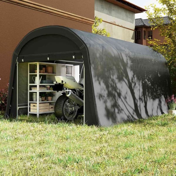 Rootz Garden Storage Telt - Työkaluteltta - Asennettu autotalli - UV -resistentti - 300L x 450b x 230h cm - harmaa