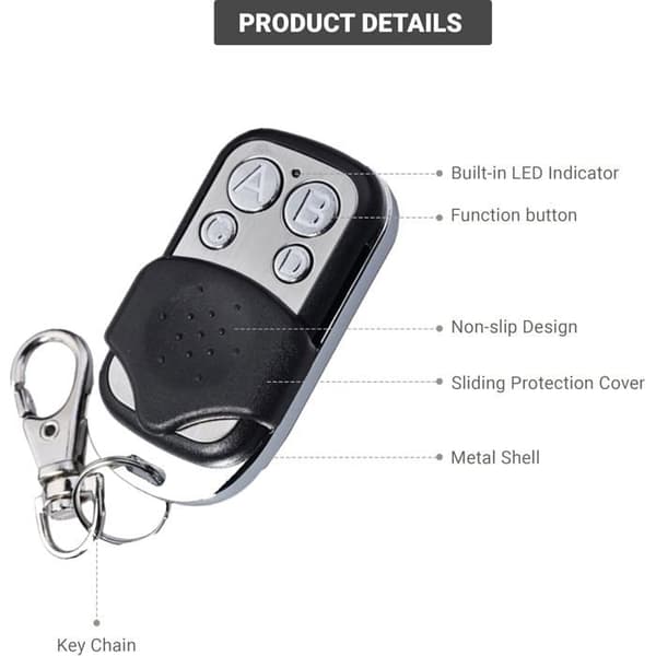 HD-Line Set med 2 fjärrkontroller för garagedörr/grindlarm 433 Mhz Silver - 2X sådant garage