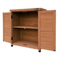 Miniatyrbillede 6 af 7: AXI Felix Haveopbevaringsskab i træ i brun | Haveskab med fast hylde | 80 x 45 x 93 cm
