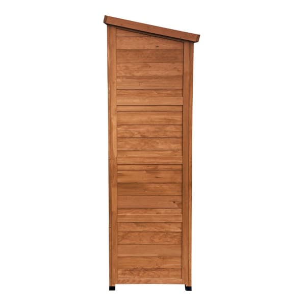 AXI Hugo Haveopbevaringsskab i træ i brun | Haveskab med 3 faste hylder | 85 x 52 x 174 cm