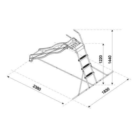 Axi - Fritstående Rutsjebane 220 Cm - Grøn