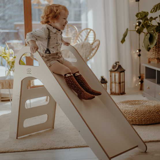 Meow Baby - Trärutschkana Inomhus - Vit