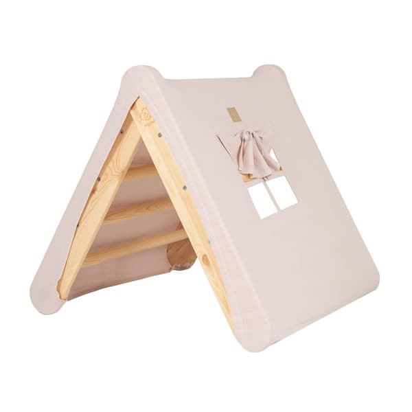 MeowBaby® Barnstuga med en hopfällbar stege 60x61 cm till rummet Trä