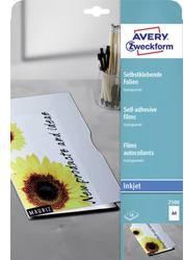 Avery 2500 Inkjet Polyesteri läpinäkyvä 10 arkin läpinäkyvä kalvo
