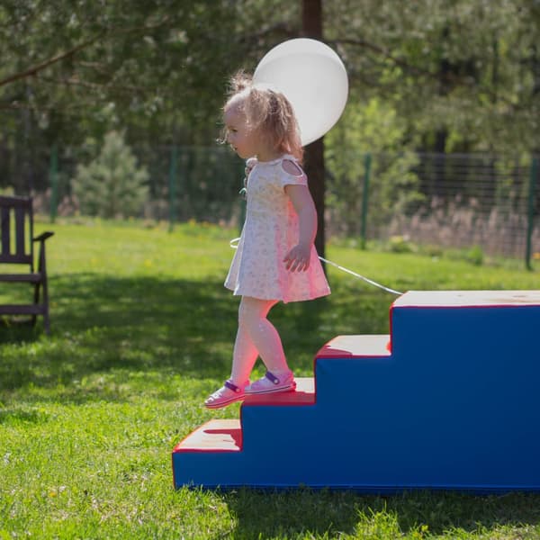 IGLU Soft Play Steg och skjut för småbarn 1-5 år Montessori Motorik Balans byggnad