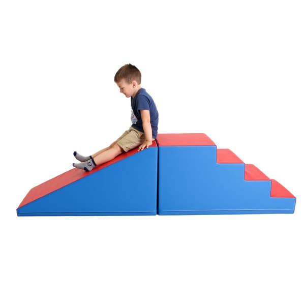 IGLU Soft Play Steg och skjut för småbarn 1-5 år Montessori Motorik Balans byggnad