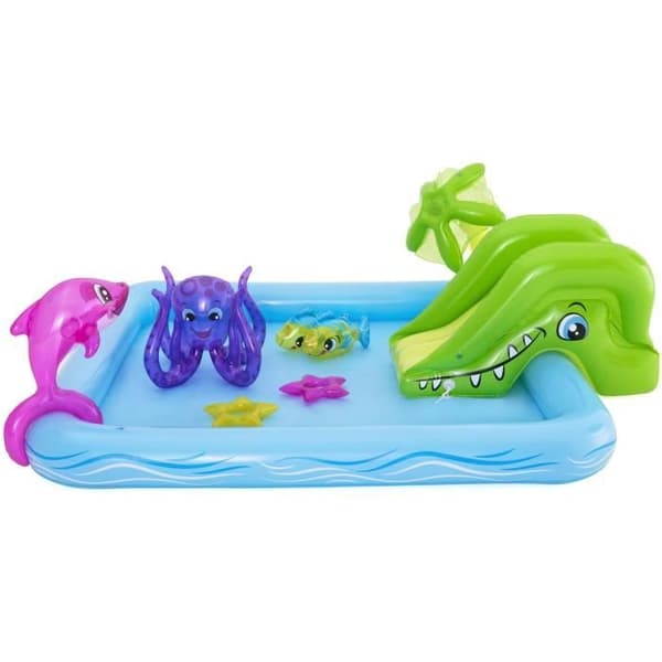 Lekplats för plaskdamm - BESTWAY - Fantastiskt akvarium - 239 x 206 x 86 cm - Med fontän
