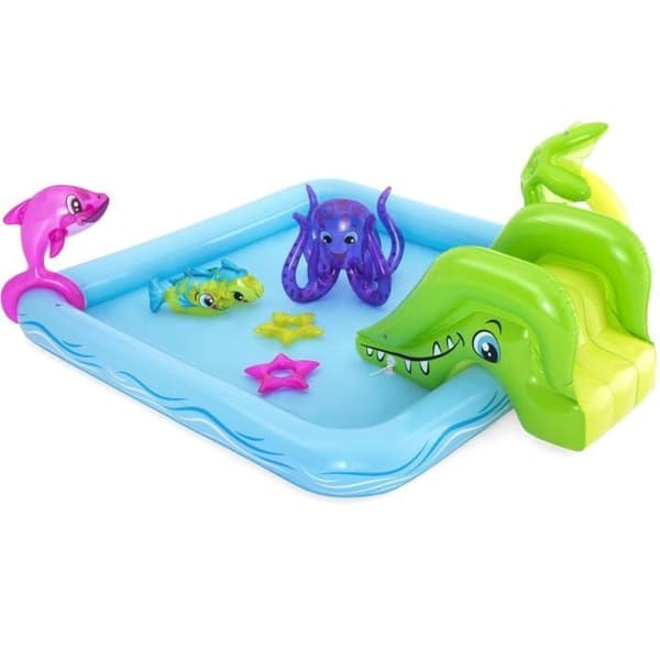 Lekplats för plaskdamm - BESTWAY - Fantastiskt akvarium - 239 x 206 x 86 cm - Med fontän
