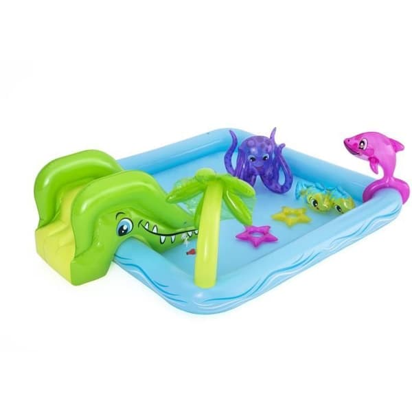 Lekplats för plaskdamm - BESTWAY - Fantastiskt akvarium - 239 x 206 x 86 cm - Med fontän
