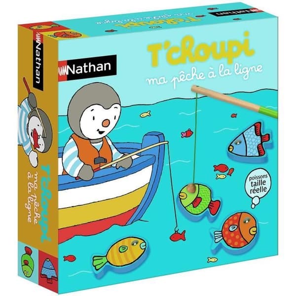 Skalbart fiskespel T'choupi - NATHAN - Finmotorik - Blandat - Från 3 år