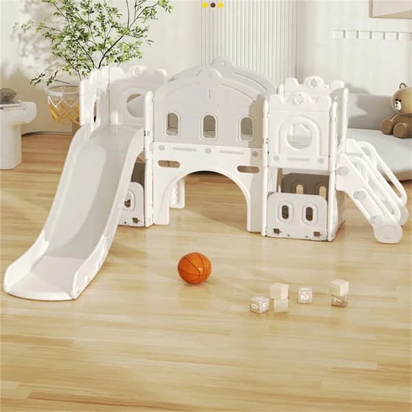 Baby Slide, Sikker Design, Bærbar Bekvemmelighed,GD02-GRÅHVID