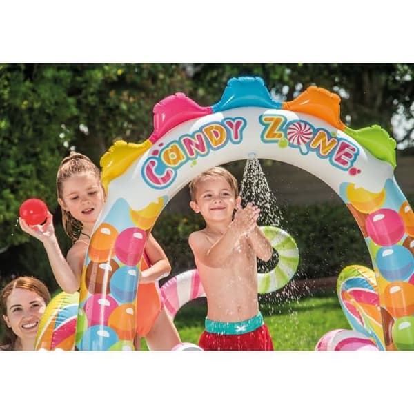 Uppblåsbar lekplats - INTEX - Candy Kingdom - 168 / 206 liter - 2 år och över - 295 x 191 x 130 cm