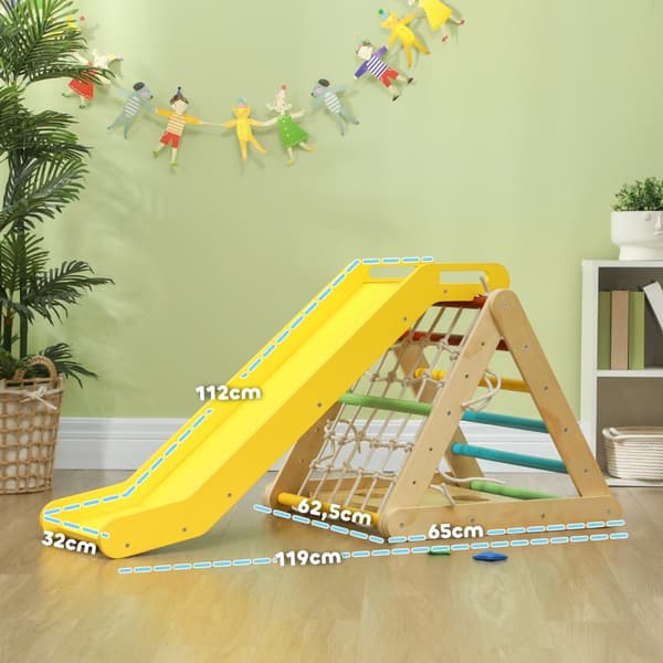 Klätterställning Set, 4 i 1, 119x63x61 cm, Flerfärgad