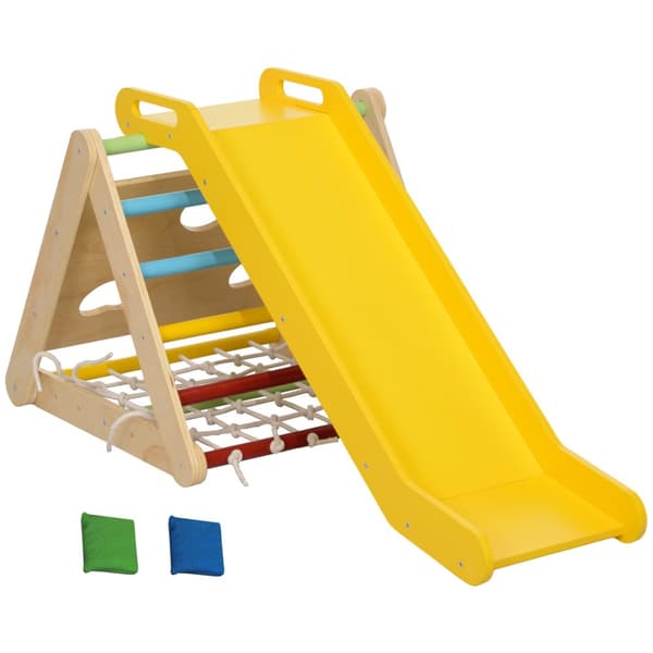 Klätterställning Set, 4 i 1, 119x63x61 cm, Flerfärgad