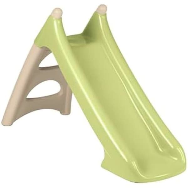 Smoby Life 7600820629 Rutschkana Barn XS Beige och Grön - Glidyta 90 cm - Halkfria steg - Vattenfallkran