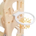 Miniatyrbillede 11 af 11: 5-i-1 rutsjebane - med trapper, gynge, opbevaringsrum, basketballkurv - lysegul