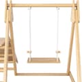 Miniatyrbild 9 av 11: 3-i-1 Klätterleksak i Trä för Barn – Med Rutschkana, Gunga & Klätterställning – Inomhus Lekställning i Massiv Furu & Plywood