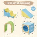 Miniatyrbild 4 av 11: 6-i-1 stora färgglada skumklossar för barn – kreativ lek med bågar, rutsch och krypning – perfekt för inomhuslek och motorisk utveckling