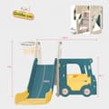 Miniatyrbild 4 av 4: Barnset med rutschkanor 4 i 1 med buss, rutschkanor och aktivitetsstege. Tillverkad i högdensitetspolyeten.