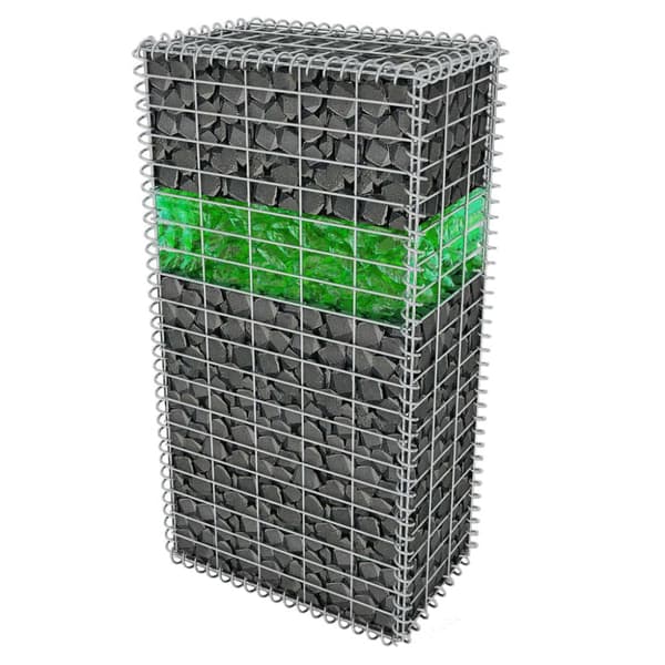 Trädgårdsstenar & klivstenar - Living Gabionsten glas grön 60-120 mm 25 kg