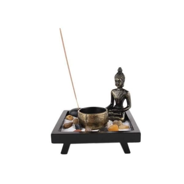 Japansk Zen Trädgård - Buddha Meditation Och Rökelse