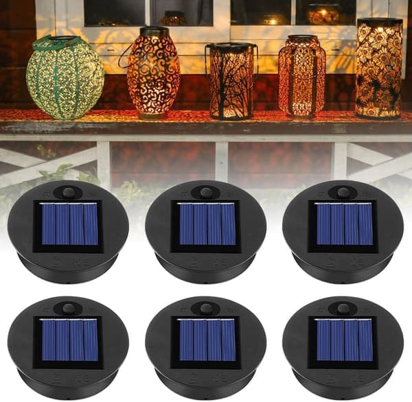 Lollanda 6 kpl aurinkolamppu 8 cm ulkolyhdyille - IP44, lämmin valkoinen LED