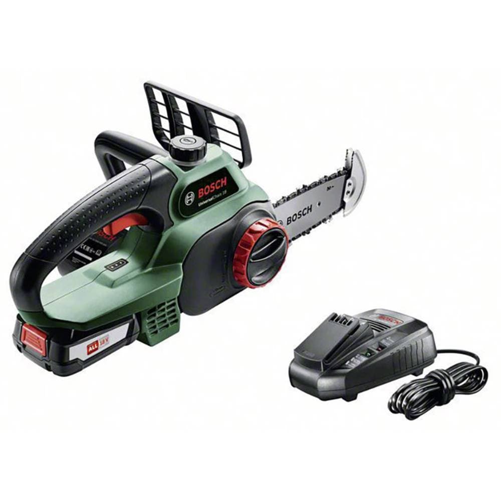 Bosch Home and Garden UniversalChain 18 Batteri Motorsåg exkl. batteri, med skyddsbygel 18 V Li-Ion Svärdlängd 200 mm
