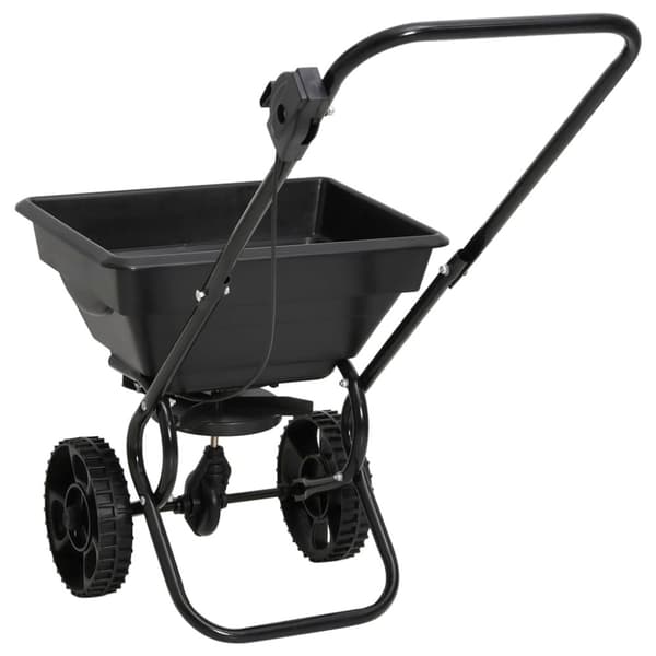 vidaXL Työnnettävä suolan levitin PVC ja teräs 92x46x70 cm 15 l