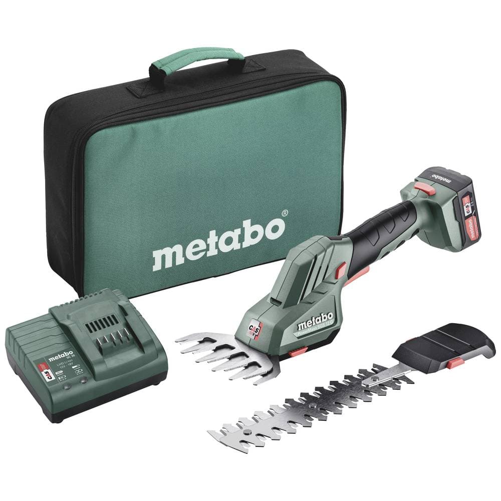 Metabo PowerMaxx SGS 12 Q Batteri Grässax, Busksax inkl. batteri, inklusive laddningsstation 12 V Li-Ion