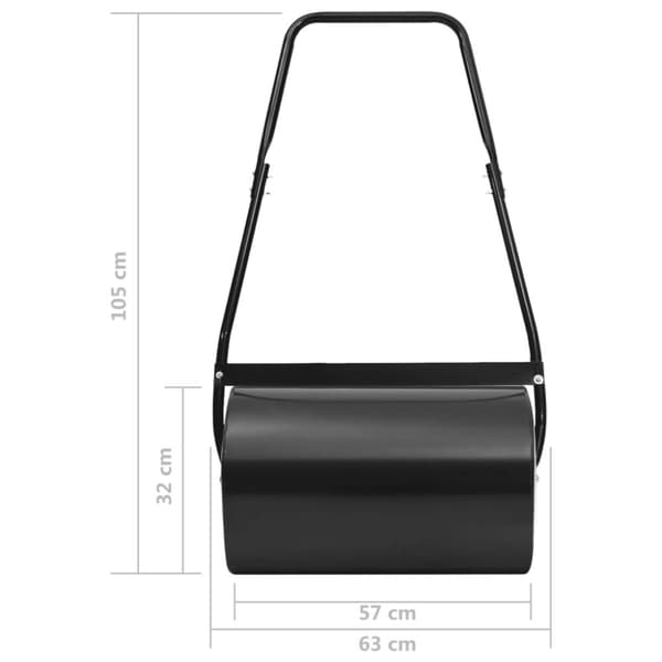 vidaXL Nurmikkojyrä musta 63 cm 50 l