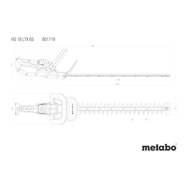 Metabo HS 18 LTX 65 Batteri Häcksax exkl. batteri 18 V