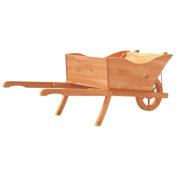 vidaXL plantekasse 128x45,5x43 cm trillebørsdesign massivt fyr
