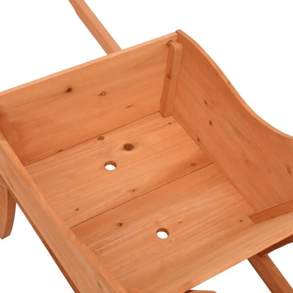 vidaXL plantekasse 128x45,5x43 cm trillebørsdesign massivt fyr