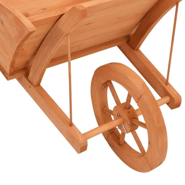 vidaXL plantekasse 128x45,5x43 cm trillebørsdesign massivt fyr