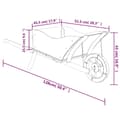 Miniatyrbillede 7 af 8: vidaXL plantekasse 128x45,5x43 cm trillebørsdesign massivt fyr